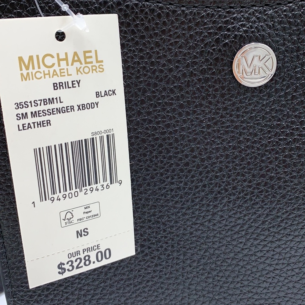 MICHAEL KORS Briley Small Pebbled Leather Messengr - Picture 16 of 16